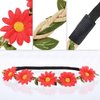 Pursuestar 10Pcs Daisy Flower Headband Crown Floral Garland Head Cap Hair Wreath for Festival Wedding Party Beach Vacation Decoration - White