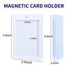 QTYORD 10 Pack 130PT Magnetic Card Holder for Trading Cards, One-Touch Card Case Holder for Baseball Football Sports MTG TCG Collectable Cards (10, 130PT)