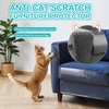 Anti-Cat Scratch Furniture Protector - Clear Vinyl Couch Protector from Cat Claws, Scratch Deterrent Tape for Sofa Corners, Single-Sided Sticky Couch Protector for Cats (200"x 12.4")