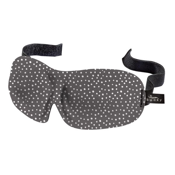 9.5" Granite Gray Dotted Unisex Adjustable Sleep Mask