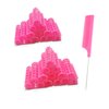 Ulifebetter 28Pcs Self Grip Hair Curlers Rollers, 0.6In Small Hair Rollers Set Plastic Hair Curlers No Heat Heatless Hair Curlers with Comb Hair Rollers Clips for Short Hair Fine Thin Hair(dark pink)