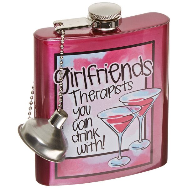 Spoontiques Hip Flask, Girlfriends"