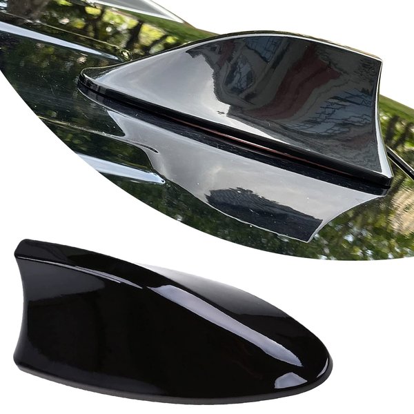jeseny Shark Fin Antenna Car Antenna Decorative Top Mounted Dummy Roof Aerial for Car Trunk SUV Pack-1 (Black)