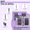 B&Qaugen Lash Extension Kit 192 PCS Eyelash Extension Kit D Curl Lash Clusters Kit Wispy Individual Lash Kit DIY Lash Extension Kit with Lash Glue and Remover Applications (B05+B06, Kit)