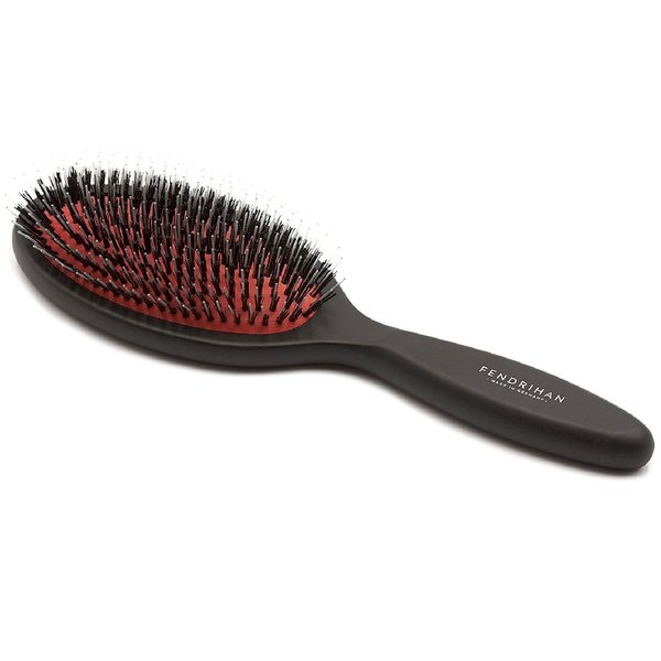 Fendrihan Genuine Boar Bristle and Nylon Hair Brush and Scalp Massager, Lacquered Beechwood MADE IN GERMANY (Medium)