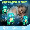 Houwsbaby 13'' LED Glowing Dinosaur T-Rex Light Up Stuffed Animal Night Light Plush Toy Hugging Soft Kawaii Gifts for Kids Boys Girls Decoration Holiday Birthday Present, Green