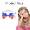 GeRRiT 4th of July Hair Bow Clips 2 Pcs American Flag Hair Barrettes Independence Day Hair Accessories Patriotic Hair Bow Hairpins Alligator Clips for Girls Women, Blue