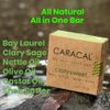 CARACAL Clarysweet Vegan Herbal Natural Soap Bar for Men Women (3-Pack) Strong Woodsy Bay Laurel, Clary Sage, Nettle, Olive, Castor Oils & Shea Butter