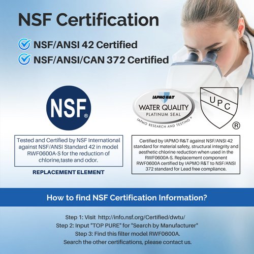 ICEPURE RWF0600A Refrigerator Water Filter Replacement for GE MWF, MWFINT, MWFP, MWFA, GWF, HDX FMG-1, GSE25GSHECSS, WFC1201, RWF1060, 197D6321P006, Kenmore 9991,1 PACK