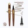 UOG Liquid Eyeliner Pen and Eyebrow Pen – Lasts up to 72 Hours, Waterproof, Quick-Dry, No-Skip, Smudge-Proof, Allergy-Free, Flexible Precise Slender Tip, 1.0mL/0.035 Fl oz (Brown)