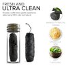 Biodegradable Mint Dental Tooth Lace Floss With Refillable & Reusable Glass Holder - 100% Organic Natural and Compostable Teeth Bamboo Charcoal Spool Waxed With Candelilla Wax & Eco-Friendly Packaging