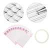 10pcs False Eyelash Fans Paper Card Eyelash Extension Storage Card with Double Sided Adhesive Tape Quick Flower Storage Grafting Kit for Display Rack for Women Girl