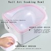 Nail Soaking Bowl, 1PCS Soak Off Gel Polish Dip Powder Remover Manicure Bowl for Hand with Stainless Steel Cuticle Peeler, Cuticle Pusher, Acetone for Acrylic Nail Supplies (Nail Polish Removers Kit1)
