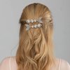 2-Pack Pearl Fish Tail Hair Clips for Women and Girls Elegant Alloy Hairpins with Pearls Bobby Pins Pearl Bridal Bobby Pins Decorative Accessories White Hairpins Pearl Bobby Pins For Women'S Hair