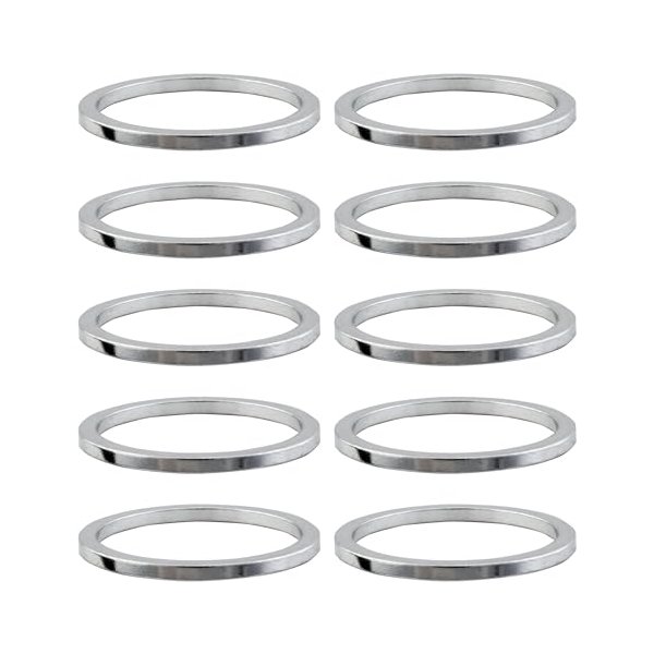 Origin8 Headset Spacers, 2mm x 1", Silver