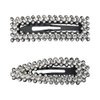 Rhinestone Hair Clips Glitter Snap Clips for Hair with Black Back Decorative Hair Barrettes Hairpins Metal Hair Pin Crystal Hair Clips for Styling Thin Thick Hair Accessories for Women Girls 2 PC