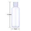 Hotop Transparent Plastic Travel Bottle Set with Small Funnel for Flight, Airport, Holiday (100 ml, White)