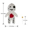PATYGR 19 Pcs Voodoo Dolls Set with Creepy Doll Halloween Scray Ghost Plush Pin Holder Horror Unique Funny Christmas Ornaments Fidget Toys Gift(Knitwear,White)
