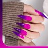 RARJSM Color Changing Gel Nail Polish 15ML Dark Purple to Bright Purple Mood Temperature Change Gel Polish Soak off UV Thermal Gel Nail Polish for Nail Art Manicure DIY Salon at Home