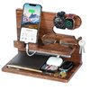 ZAPUVO Gifts for Men, Gifts for Dad Husband Christmas Xmas from Daughter Son Kids Wife, Wood Phone Docking Station Nightstand Organizer, Birthday Gifts Ideas Boyfriend Anniversary Graduation for Him