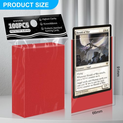 500ct Trading Card Sleeves Perfect Fit MTG Card Sleeves Sports Card Protector for Photocard, Standard TCG Card Sleeves Fit for Magic Baseball Card 66 * 91 mm