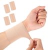 SATINIOR 2 Pairs Compression Wrist Sleeve Compression Wrist Brace Wrist Supports Wrist Wraps Elastic Wristbands for Men and Women Tennis, Tendonitis, Carpal Tunnel (Beige,Medium)