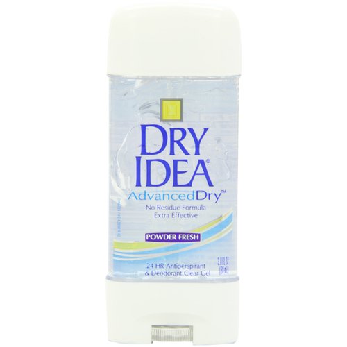 Dry Idea Advanced - Clear Gel Anti-Perspirant & Deodorant, Powder Fresh, 3-Ounce Tube (Pack of 6)