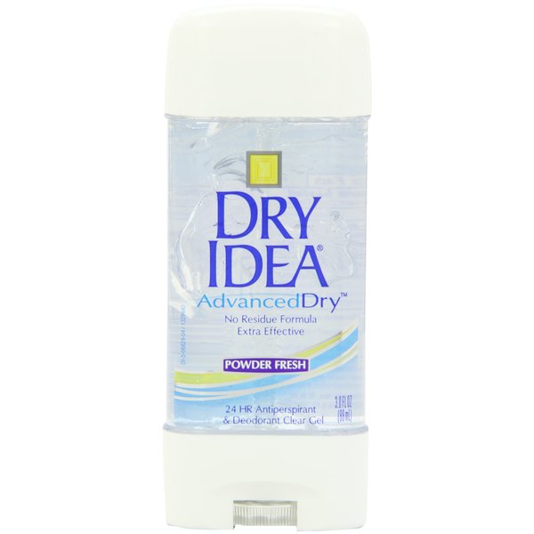 Dry Idea Advanced - Clear Gel Anti-Perspirant & Deodorant, Powder Fresh, 3-Ounce Tube (Pack of 6)