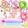 26 PCS We will Miss You Balloons Donut Forget Us Party Decoration Going Away Decor Farewell Decor Career Change Bachelorette Retirement Party Decorations Supplies
