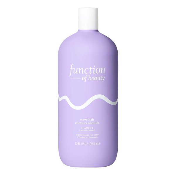 Function of Beauty Wavy Hair Shampoo Base, 22 oz - Sulfate Free Shampoo Formulated with Fermented Rice Water to Strengthen and Promote Elasticity