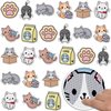 Fidget Stickers Anxiety Sensory Stickers Textured Strips and Cute Designs for Classroom Desks and Special Needs with Reusable Adhesive 3 inches (Set of 24) Cute Cats