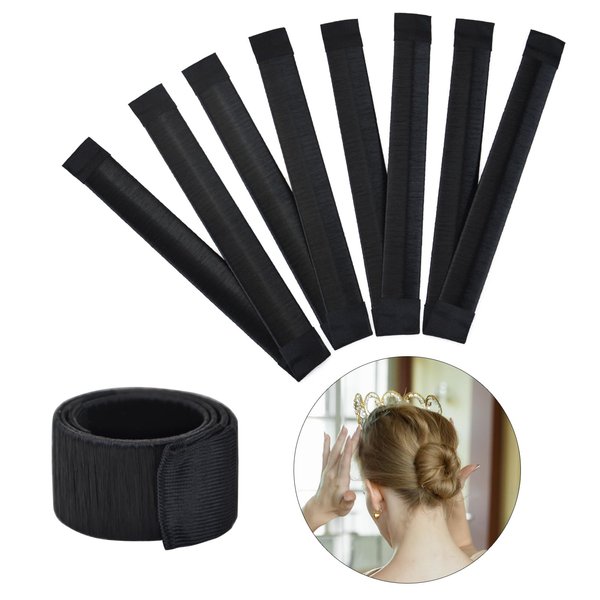 AICKER Hair Bun Makers 4 Pcs, Fold Wrap Snap-Hair Bun Snap Roll Bun Tool,Ballet Bun Maker for Women and Kids