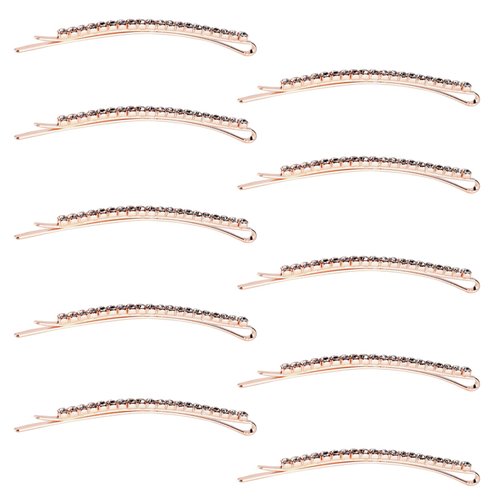 Soochat Rhinestone Bobby Pins Crystal Hair Clips Diamond Bobby Pins Hair Clips Bangs Clips Decorations for Lady Women Girls 10 Pcs