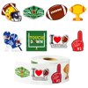 Haooryx Football Sports Stickers Roll - Cartoon Super Rugby Football Bowl Waterproof Vinyl Reusable Laptop Stickers Coloring Book Scrapbook Water Bottle Page Activity Pad Summer Birthday Party Favors
