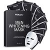WENJLYJ Mens Face Sheet Mask Set,Hydrating Facial Sheet Masks Combo for All Skin Types,Moisturizing Mens Face Mask Skincare Gift Set for Him,Dad,Husband & Boyfriend (10 Pcs)