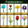 AobiKSEY Flowers Bouquet with Unique Display Stand Building Set, Artificial Flroals Building Set Ideas Gift for Mothers & Valentines Day, Wildflower Building Kits for Home Decoration, Presents 6+ Year