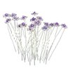 Rbenxia 20 Pcs Bridal Wedding Rhinstone Hair Pins 2.4 Inches Bridal Prom Clips Rose U-shaped Hair Pins for Women and Girls, Purple