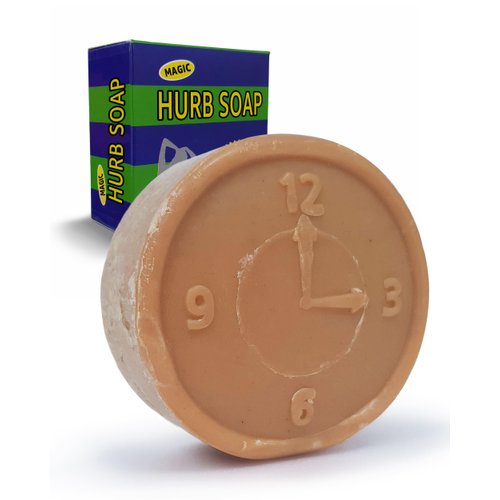 Magic Korean Body Scrub Exfoliating Medicnal Herbs Ddae Soap By Jungjun Industry 정준산업 요술한방미용 때비누 ; Cleanser for Face and Body (3 Oz)