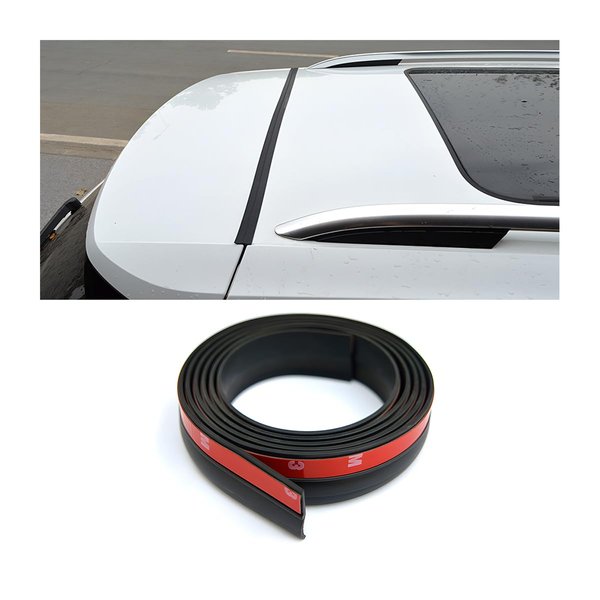 BELOMI 1.6M/5.25Ft Car Weather Sealing Strip for Trunk Lid Gap, Automotive Stripping Waterproof Dustproof Rubber Trunk Sealing Strip, Universal for SUV MPV Hatchback Trunk Lid Gap (Black)