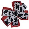 Red Dalmation or Cow Print Pinwheel Hair Bow 4"