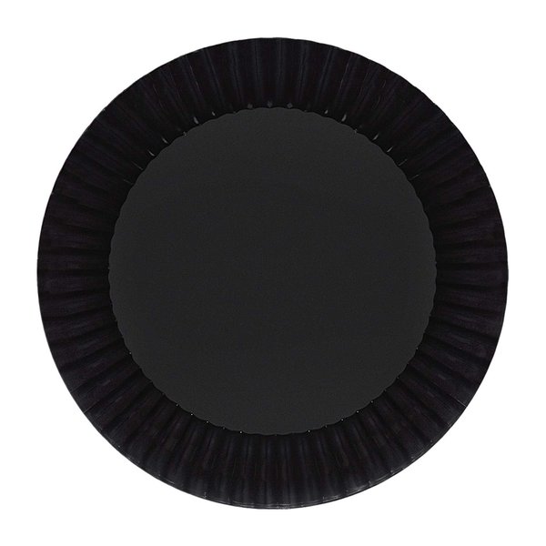 Party Essentials Deluxe Quality Hard Plastic 10.25-Inch Party/Dinner Plates, Black, 14 Count