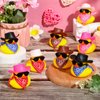 36 Set Cowboy Rubber Duck Mini Yellow Duckies Bath Party Toy Tiny Ducks Bathtub Toy with Cowboy Hat Paisley Bandanas Sunglasses for Summer Baby Shower Birthday Swimming Party (Cute Style, 36 Pieces)