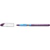 Schneider Slider Basic XB (Extra Broad) Ballpoint Pen, 1.4 mm, Transparent Barrel, Violet Ink, Box of 10 Pens (151208)