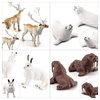 EOIVSH 18PCS Arctic Animal Figures, Realistic Polar Animal Toys Figurines for Kids Toddlers, Plastic Ocean Sea Animal Figures with Arctic Fox Wolf Snowy Owl Polar Bear Reindeer Bluga Whale