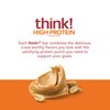 think! Protein Bars, High Protein Snacks, Gluten Free, Sugar Free Energy Bar with Whey Protein Isolate, Creamy Peanut Butter, Nutrition Bars without Artificial Sweeteners, 2.1 Oz (10 Count)
