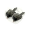 Kats'N Us Real Rabbit Fur Long Hair Mouse Cat Toy - 2pk Gray