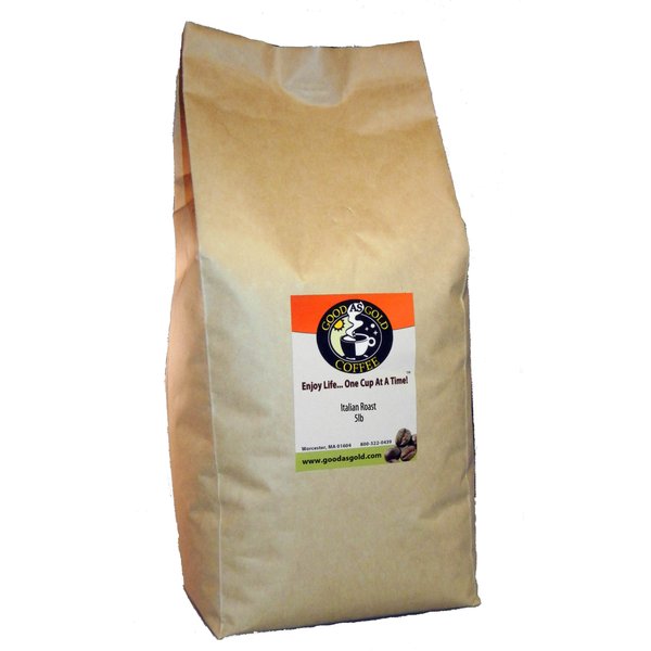 Good As Gold Coffee - Italian Roast - 5lb Whole Beans