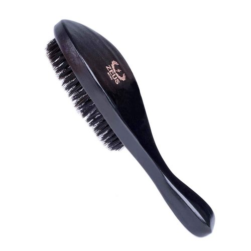 ZEUS Premium Hair Brush, Men's Grooming Beard & Hair Brush, Beech Wood & 100% Boar Bristle (Handle Brush)