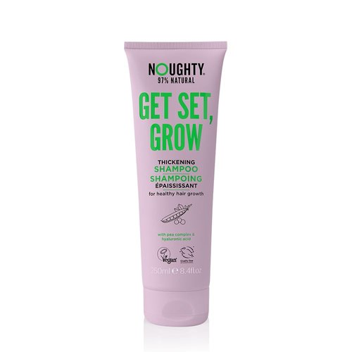 Noughty Get Set, Grow Hair Growth Shampoo Vegan Thickening Regrowth Repair Volumizing Hair Products No Sulfates No Parabens with Pea and Coffee Extract, 250 ml, 8.4 fl oz