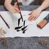 PH PandaHall 48 x 32 Inch Chinese Calligraphy Drawing Felt Mat Water Drawing Cloth, Gray Writing Felt Mat Reusable Water Paper Felt Desk Pad for Calligraphy Practicing Painting Beginners